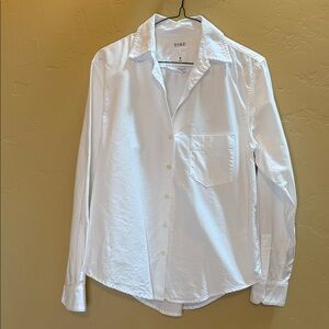 POMP White Button Down Shirt for Women